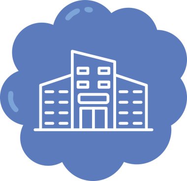 Bina. Ev ve vektör illüstrasyonunun web simgesi