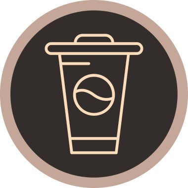 Bir kahve fincanı simgesinin vektör çizimi