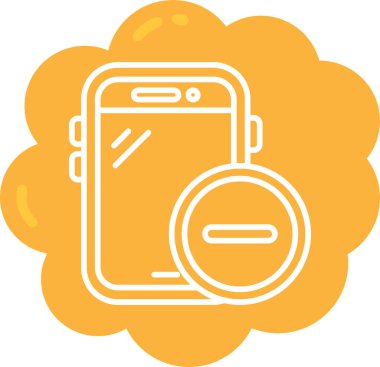 Akıllı telefon. Web simgesi basit illüstrasyon