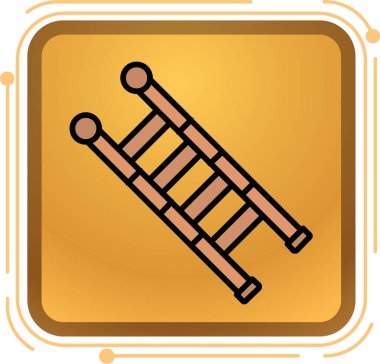 Moda tarzında izole edilmiş ahşap çit simgesi