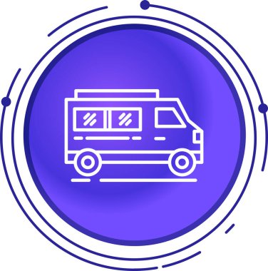 bus simgesi vektör illüstrasyonu