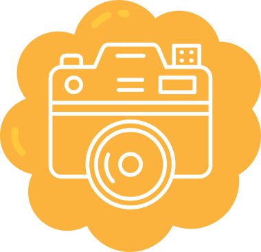 Kamera. Web simgesi basit illüstrasyon