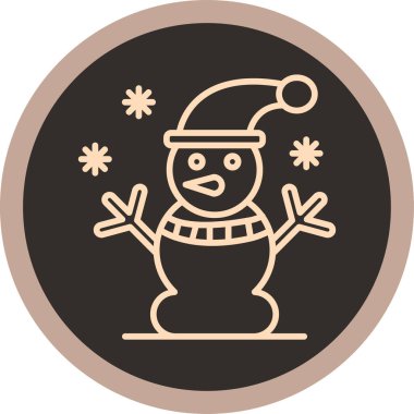 Noel 'de. Web simgesi basit illüstrasyon