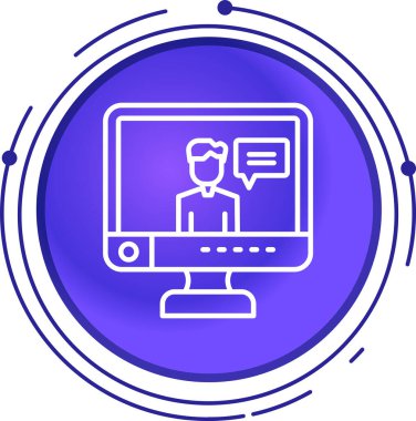 bilgisayar izleme simgesi, vektör illüstrasyonu