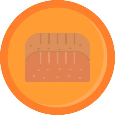 Ekmek fırını yemek simgesi düz stil