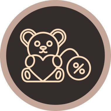 Ayı simgesinin vektör illüstrasyonu