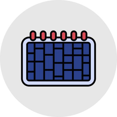 Takvim simgesi. Vektör izole çizimi. özet sembolü