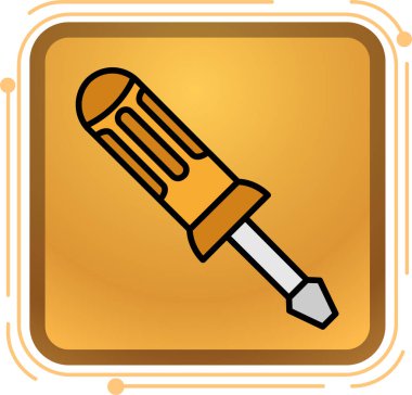 tornavida simgesi, vektör illüstrasyonu basit tasarım