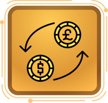 Dolar işareti simgesi olan altın sikkeler