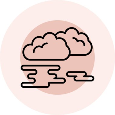 Bulut. Web simgesi basit illüstrasyon