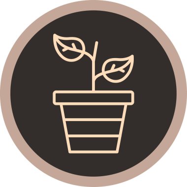 Bitki. Web simgesi basit illüstrasyon