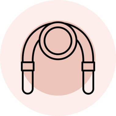 Atlama ipi simgesi, vektör illüstrasyonu basit tasarım