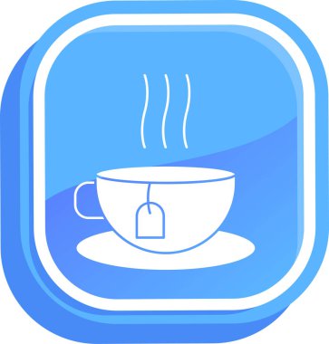 kahve fincanı simgesi, vektör illüstrasyonu