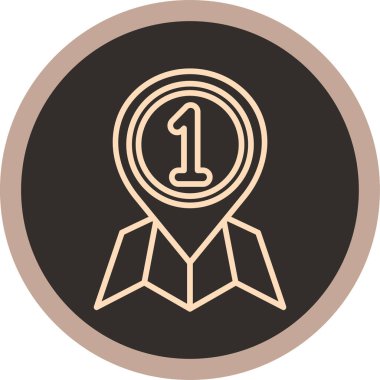 Rozet Web simgesi basit illüstrasyon