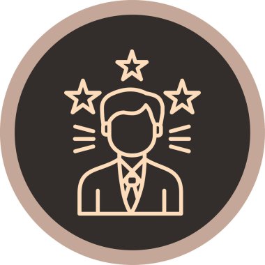 Yıldızlı bir adamın vektör çizimi