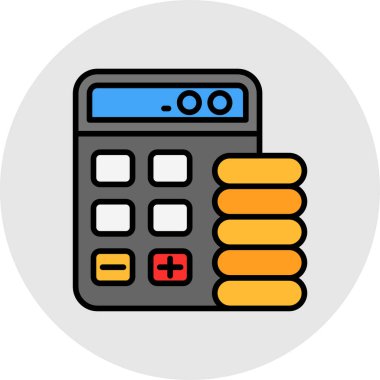 hesap makinesi simgesi vektör illüstrasyonu