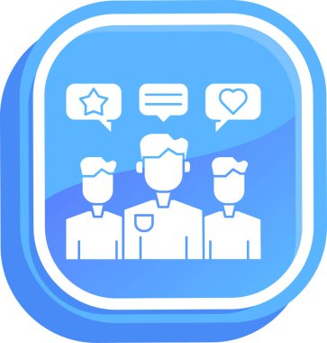 Konuş. Web simgesi basit illüstrasyon