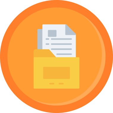 iş kağıt belgesi simgesi düz biçimli