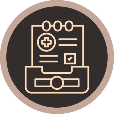 Tıbbi bir simgenin vektör illüstrasyonu