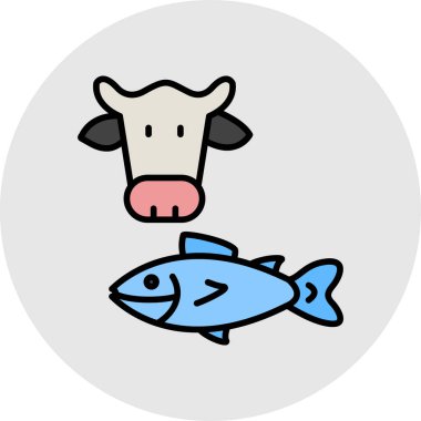 Çiftlik ineği ikonu. Beyaz arkaplanda izole edilmiş çiftlik ineği vektör simgesi rengi