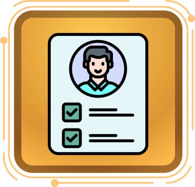 Tablet simgesi olan bir kadının vektör çizimi