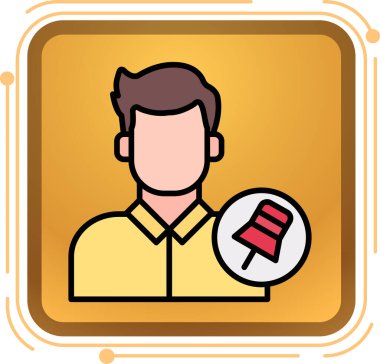 Taşaklı bir adamın vektör çizimi