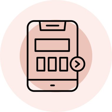 Cep telefonu. Web simgesi basit illüstrasyon