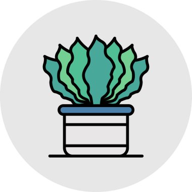 Kaktüs simgesi vektör illüstrasyonu