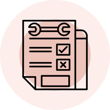 Pano simgesi, vektör illüstrasyonlu kontrol listesi