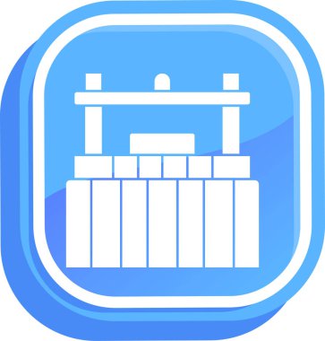 Bir bina simgesinin vektör illüstrasyonu