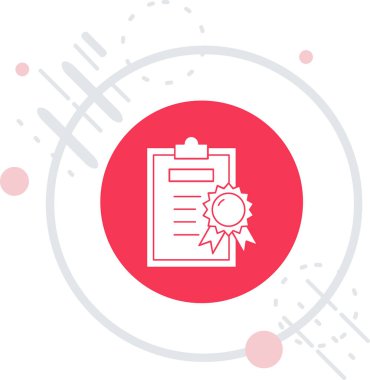 Sertifika modern simge, vektör illüstrasyonu