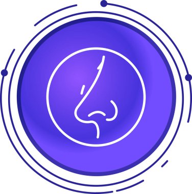 Beyaz arka planda toprak küre ikonu olan mavi çizgi insan kafası. Soyut çember rastgele noktalar. vektör illüstrasyonu