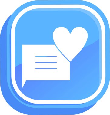 Bir aşk harfi simgesinin vektör çizimi