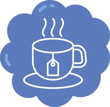 Çay. Web simgesi basit illüstrasyon