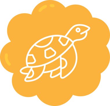 Kaplumbağa. Web simgesi basit illüstrasyon