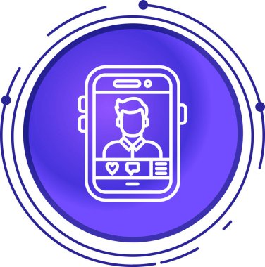 Mobil sohbet kutsal kişilerin resmi, vektör çizim