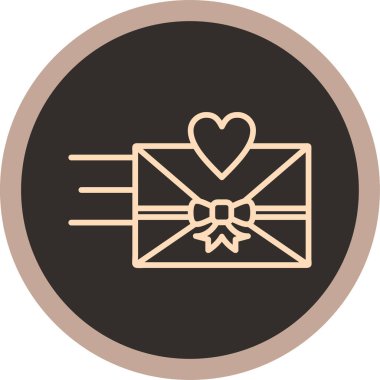 Bir aşk harfi simgesinin vektör çizimi