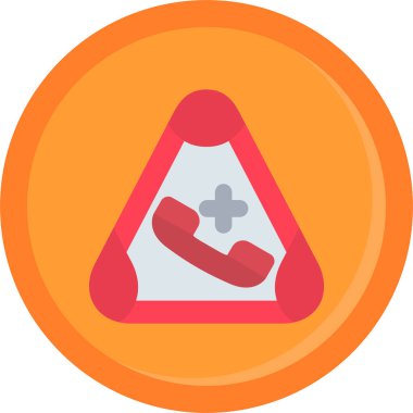 Düz biçimli acil çağrı simgesi