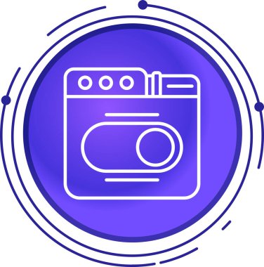 Renk çizgisi yıkama simgesi beyaz arkaplanda izole edildi. çamaşır makinesi simgesi. Çamaşır makinesi. Çamaşır makinesi. Ev aletleri sembolü. gradyan çember rastgele dinamik şekiller