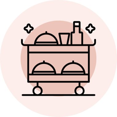 yiyecek ve içecek ikon vektör çizimi