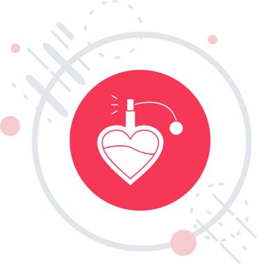 Beyaz arkaplanda kardiyogram simgesi olan renk çizgisi kalbi. Kalp atışı. EKG, kalp atışlarını izle. eğimli çember dinamik şekilleri.