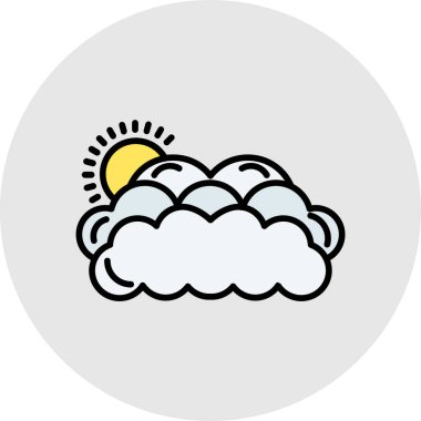 Hava simgesi soyut arkaplanda izole edildi