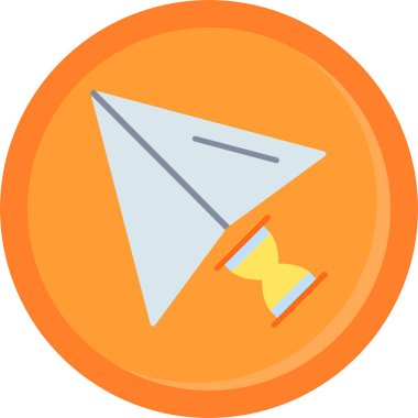 kağıt düzlem vektör simgesi modern basit vektör illüstrasyonu