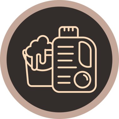 Bir şişe simgesinin vektör illüstrasyonu