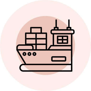 Bir gemi simgesinin vektör çizimi