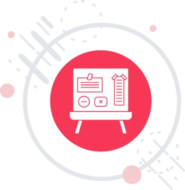 beyaz arkaplanda izole edilmiş grafik çizelgesi simgesi olan renk çizgisi bilgisayar monitörü. Rapor, planlama ve muhasebe tabelası. muhasebe, denetim, planlama.