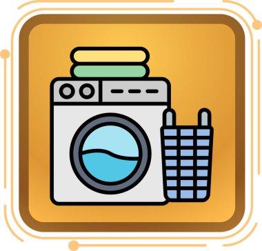 çamaşır makinesi simgesi. vektör.