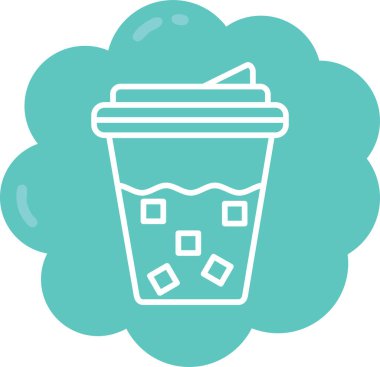 kahve fincanı simgesi, vektör illüstrasyonu