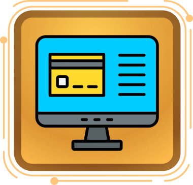 İnternet konseptinin web simgesi, vektör illüstrasyonu