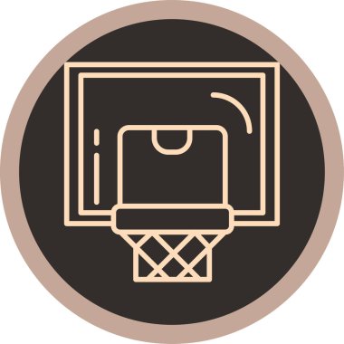 Moda tarzında izole edilmiş arka planda basketbol simgesi